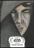2025 Topps Star Wars Hyperspace Sketch Art Card Auto Mustafar By Chris Thorne