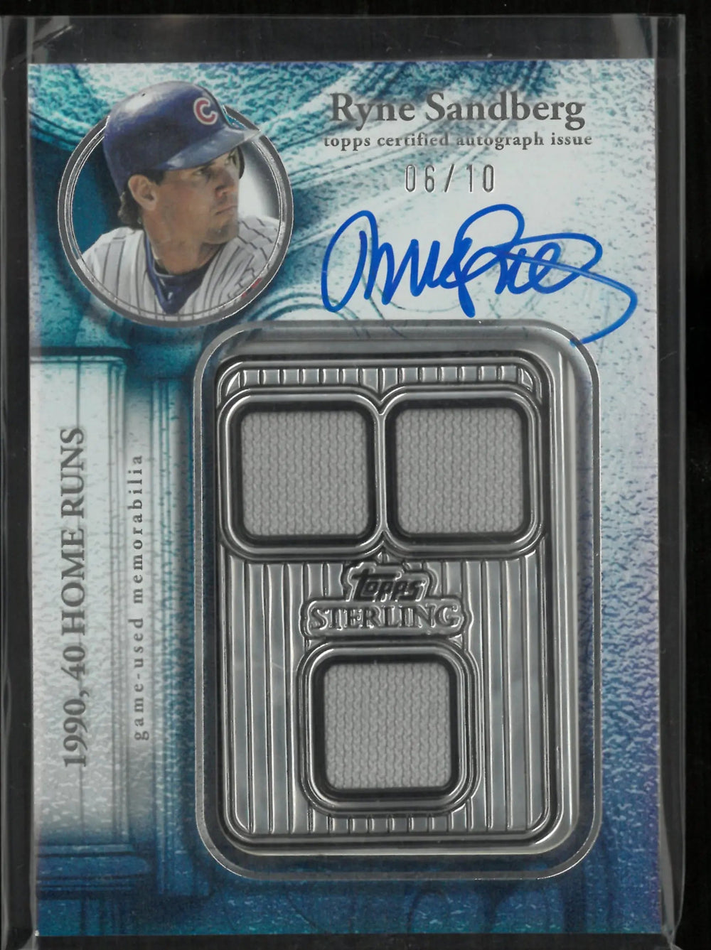2025 Topps Sterling Swings Relic Ryne Sandberg Auto Patch /10