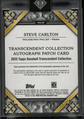 2025 Topps Transcendent Autograph Patch Steve Carlton Auto Gold /25