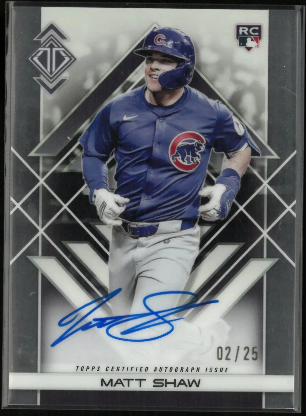 2025 Topps Transcendent Icons Chrome Rookie Autograph Matt Shaw Auto /25 RC