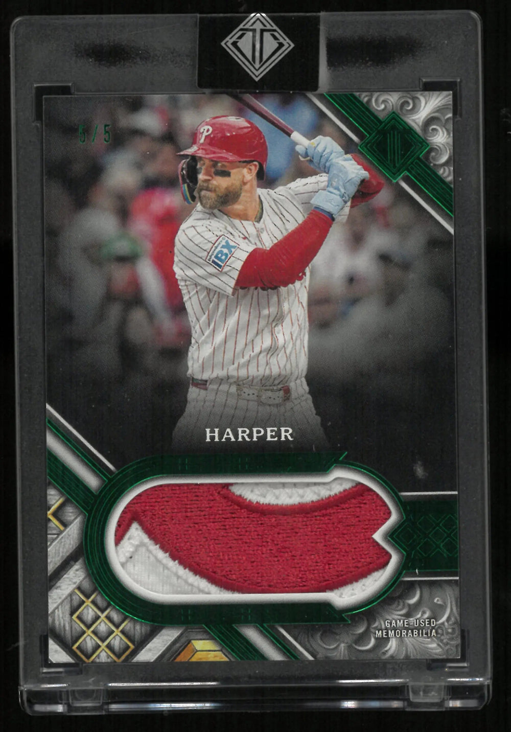 2025 Topps Transcendent Patch Bryce Harper Green /5