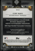 2025 Topps Transcendent Rookie Patch Autograph Coby Mayo Auto RC /25