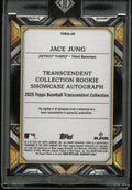 2025 Topps Transcendent Rookie Showcase Autograph Jace Jung Auto RC Blue /10
