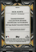 2025 Topps Transcendent Rookie Showcase Autograph Nick Kurtz Auto Green /5