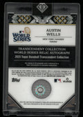 2025 Topps Transcendent World Series Patch Austin Wells Auto Green 5/5
