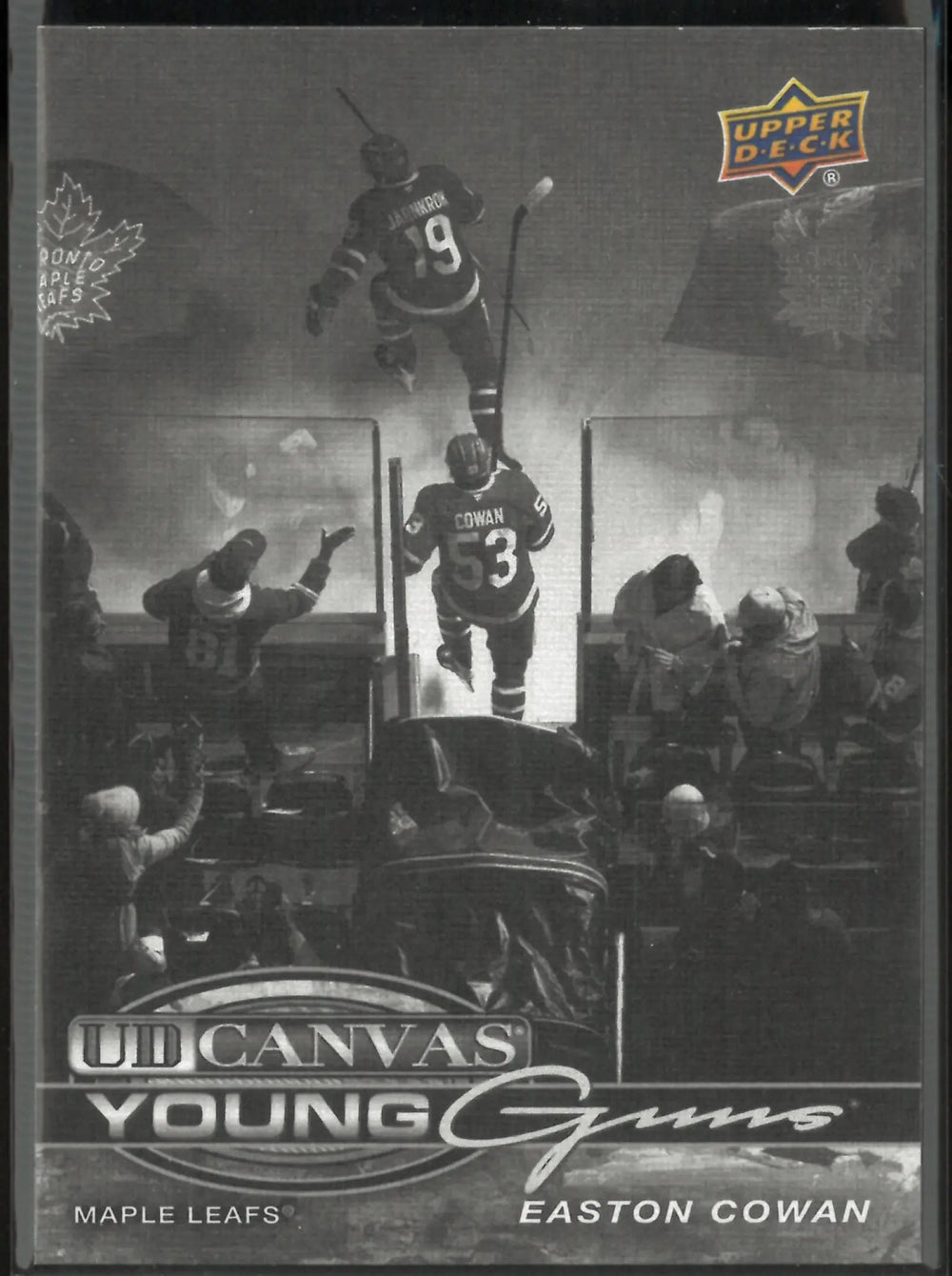 2025 UD Extended Series UD Canvas Black White Young Guns RC Easton Cowan
