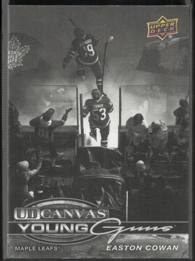 2025 UD Extended Series UD Canvas Black White Young Guns RC Easton Cowan