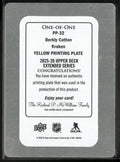 2025 UD Extended Series Yellow Printing Plate Prospects Berkly Catton 1/1