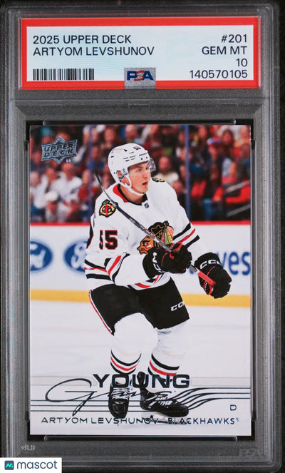 2025 Upper Deck Series 1 Young Guns Rookie Artyom Levshunov RC PSA 10
