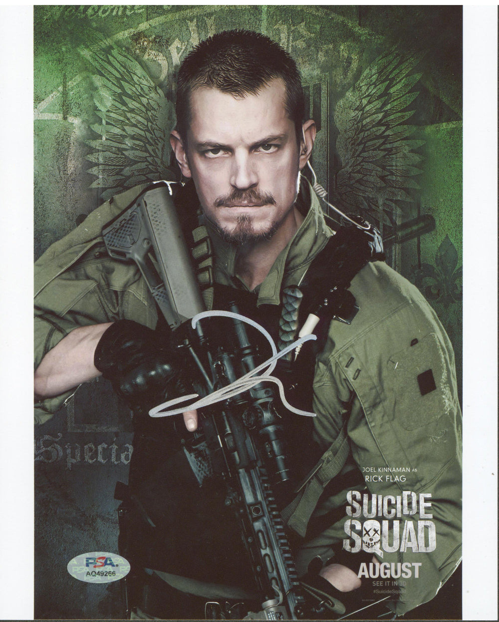 Joel Kinnaman Suicide Squad Authentic Signed 8x10 Photo PSA/DNA #AQ49266