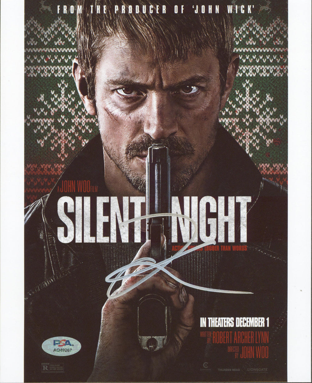 Joel Kinnaman Silent Night Authentic Signed 8x10 Vertical Photo PSA/DNA #AQ49267