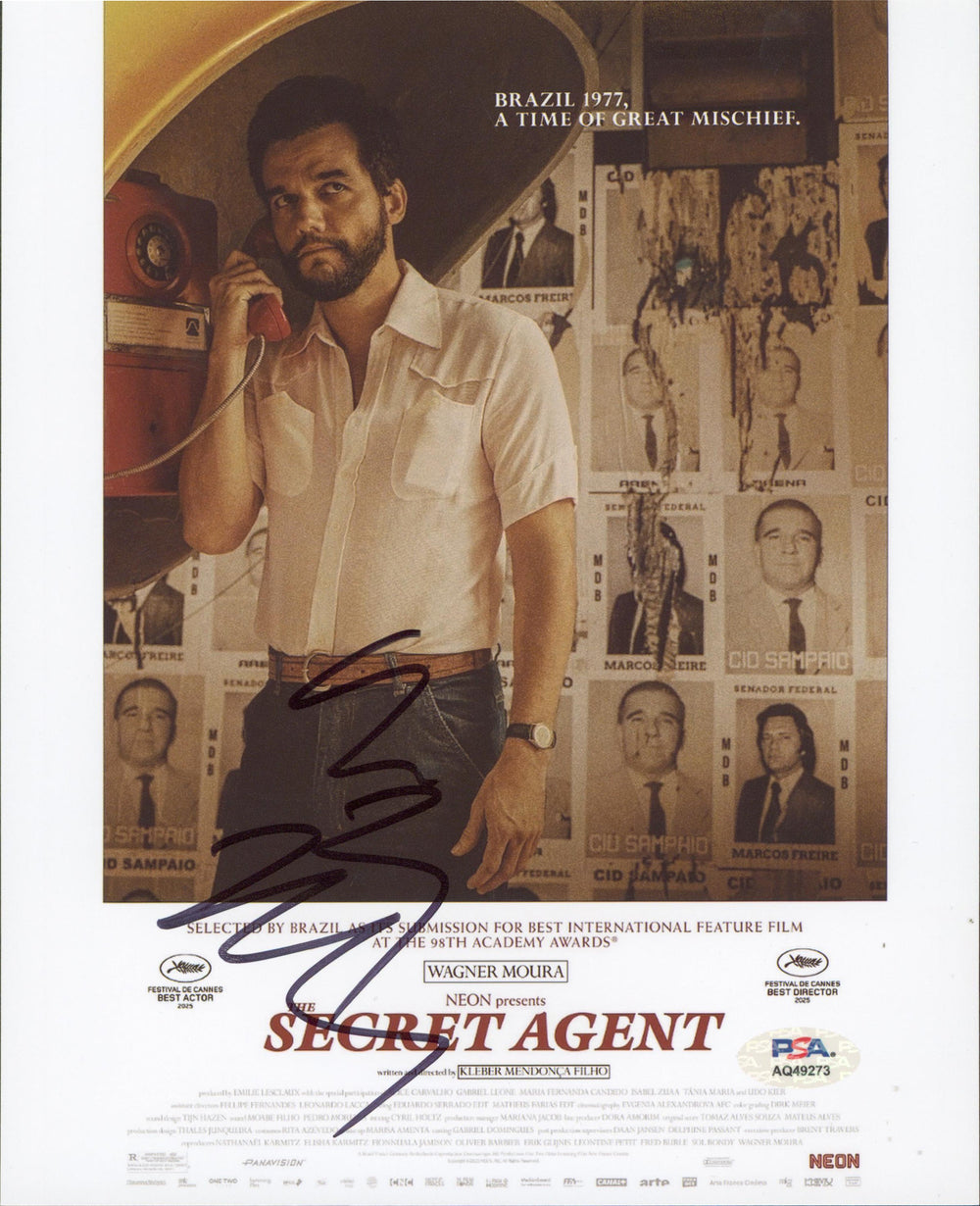 Wagner Moura The Secret Agent Authentic Signed 8x10 Photo PSA/DNA #AQ49273