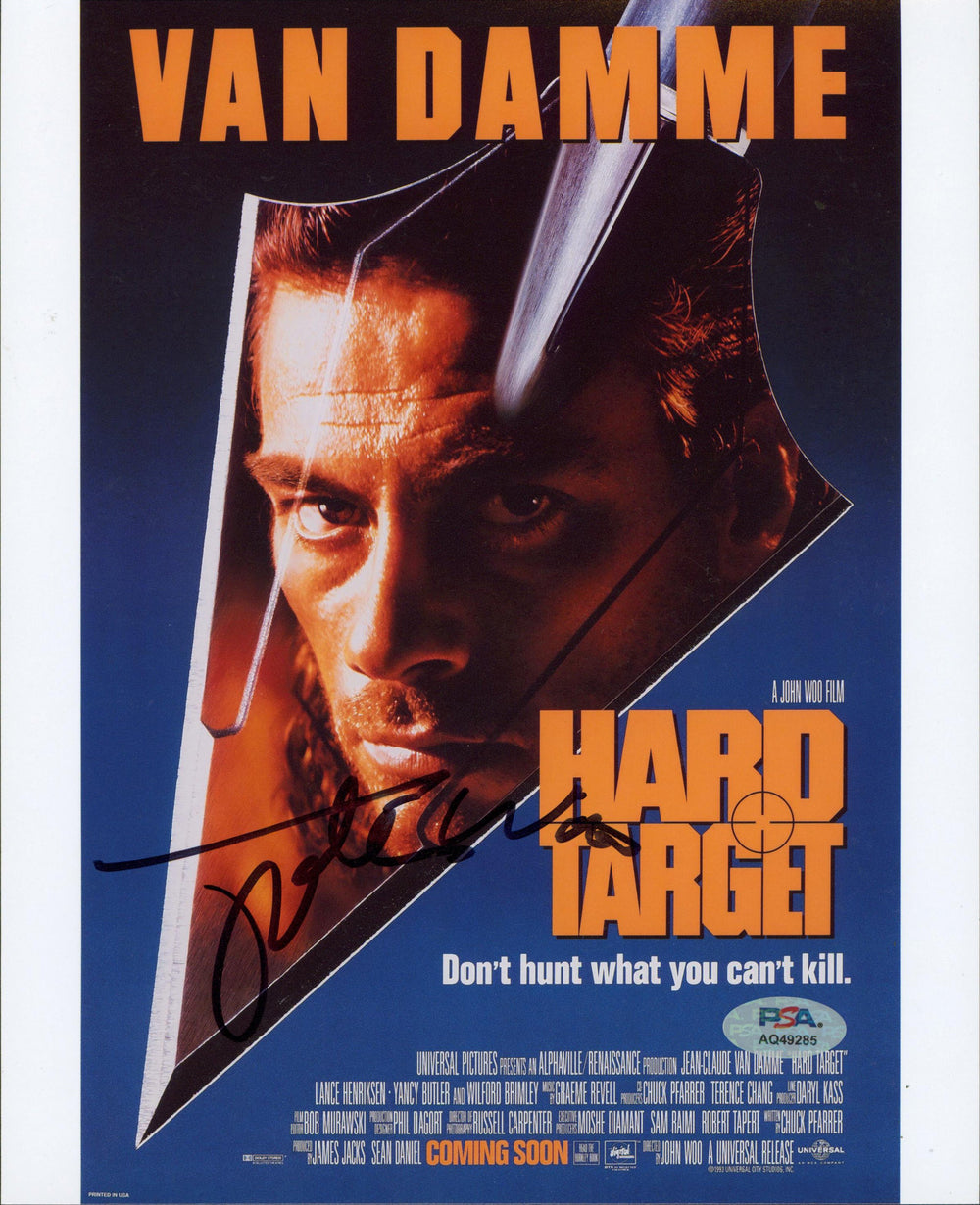 John Woo Hard Target Authentic Signed 8x10 Vertical Photo PSA/DNA #AQ49285