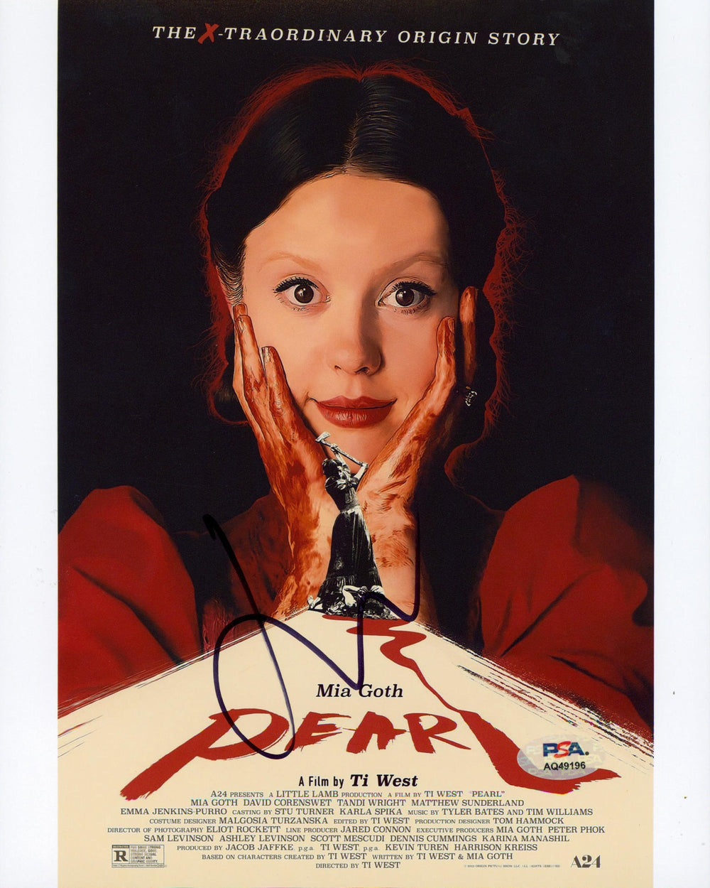 Mia Goth Pearl Authentic Signed 8x10 Vertical Photo PSA/DNA #AQ49196