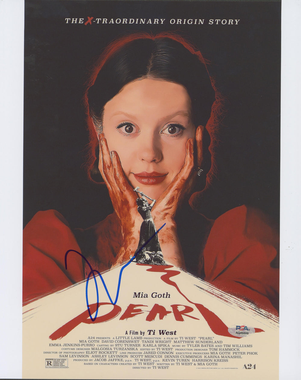 Mia Goth Pearl Authentic Signed 11x14 Vertical Photo PSA/DNA #AQ49409