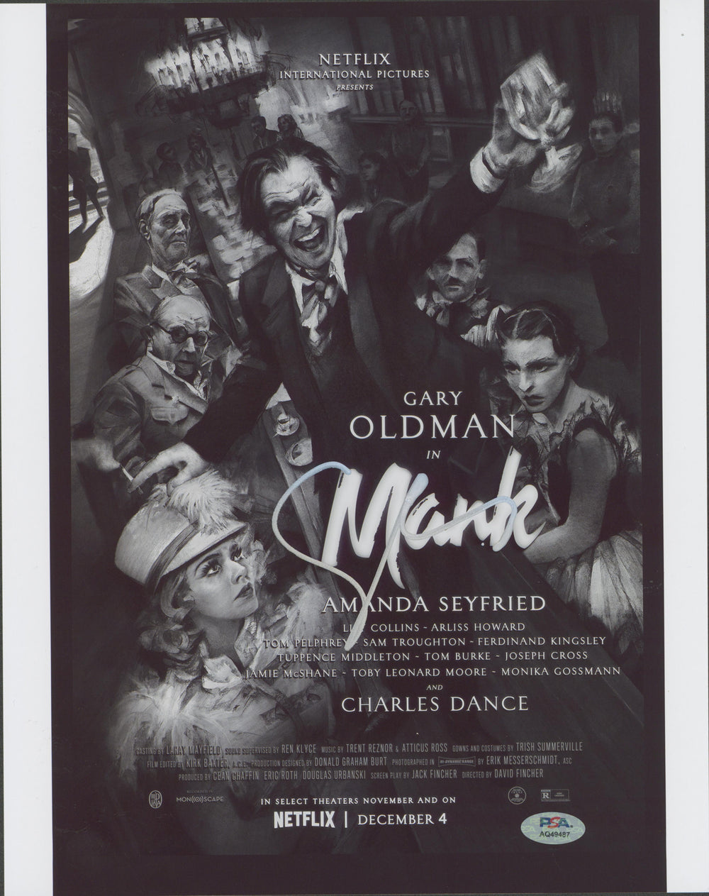 Gary Oldman Mank Authentic Signed 11x14 Vertical Photo PSA/DNA #AQ49487