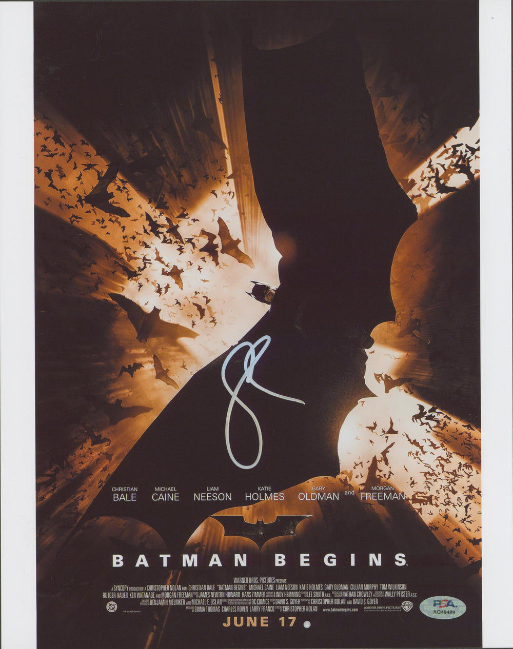 Gary Oldman Batman Begins Authentic Signed 11x14 Vertical Photo PSA/DNA #AQ49489