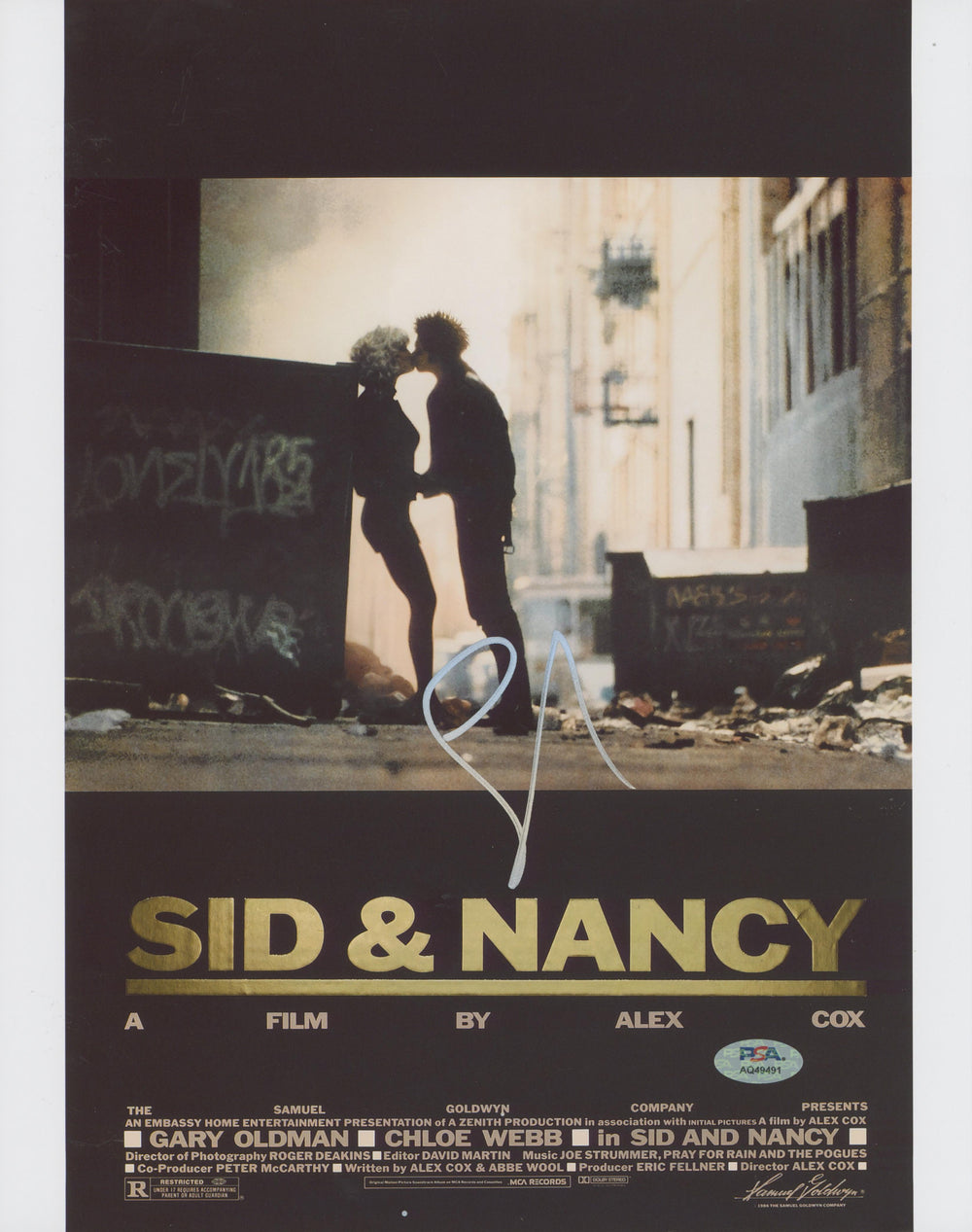 Gary Oldman Sid and Nancy Authentic Signed 11x14 Vertical Photo PSA/DNA #AQ49491