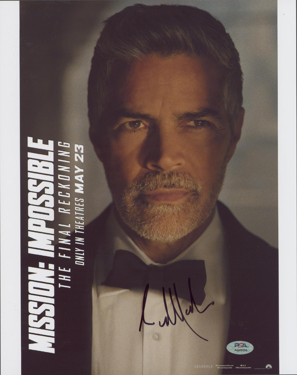 Esai Morales Mission: Impossible Authentic Signed 11x14 Photo PSA/DNA #AQ49506