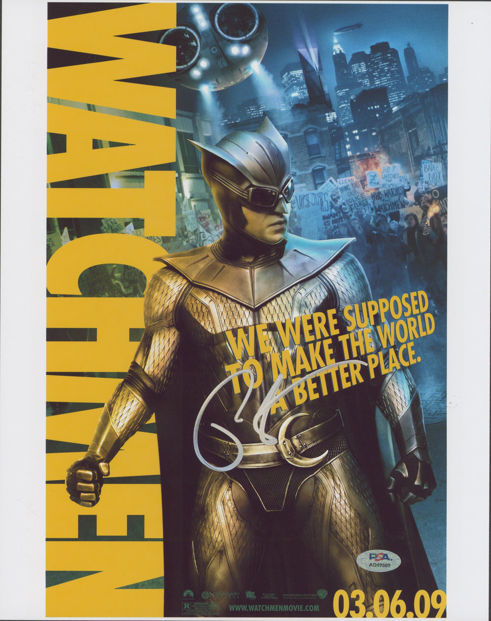 Patrick Wilson Watchmen Authentic Signed 11x14 Vertical Photo PSA/DNA #AQ49509