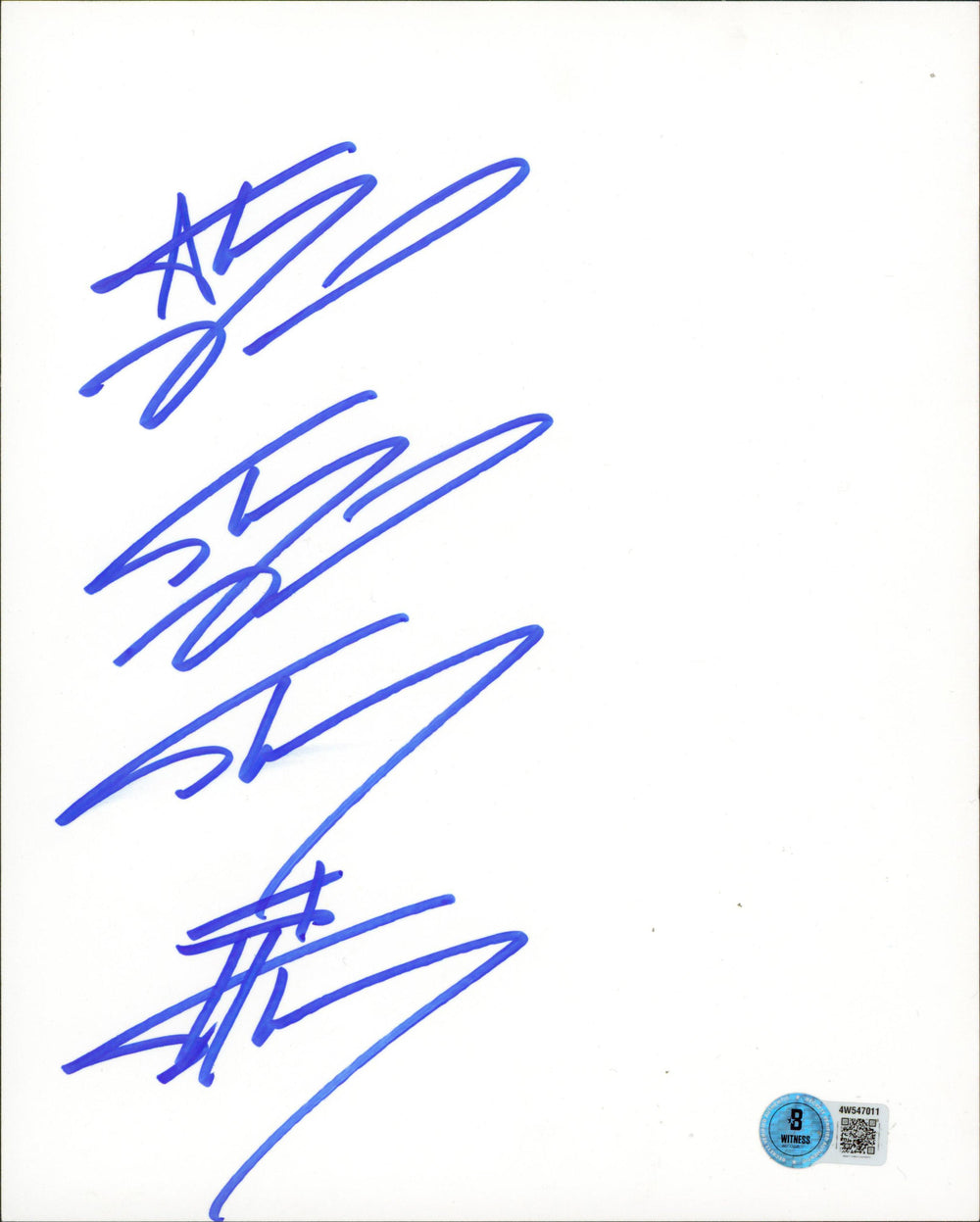 Lakers Shaquille O'Neal Authentic 4x Signed 8x10 Vertical Photo BAS #4W547011
