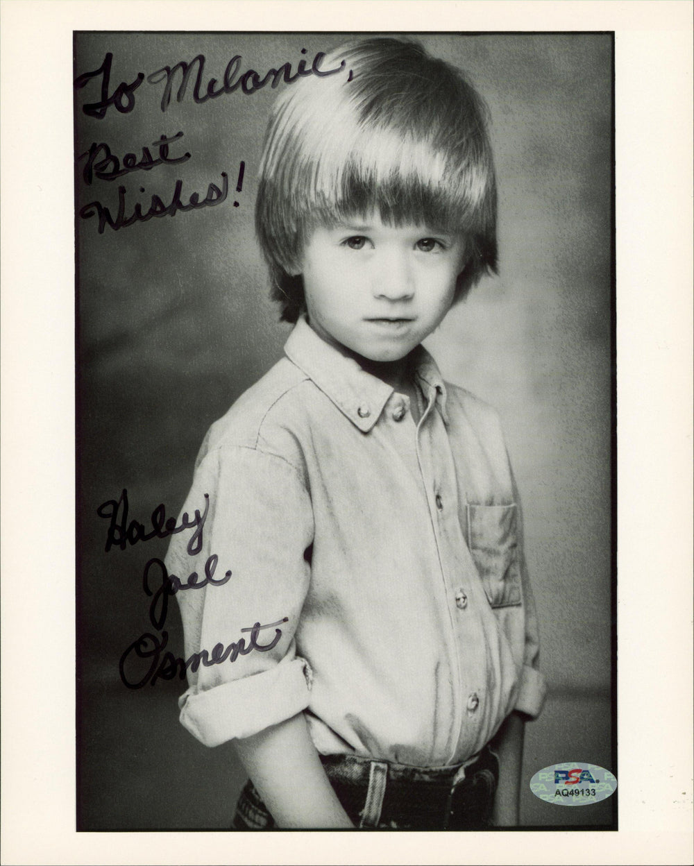 Haley Joel Osment Forrest Gump "Best Wishes!" Signed 8x10 Photo PSA/DNA #AQ49133