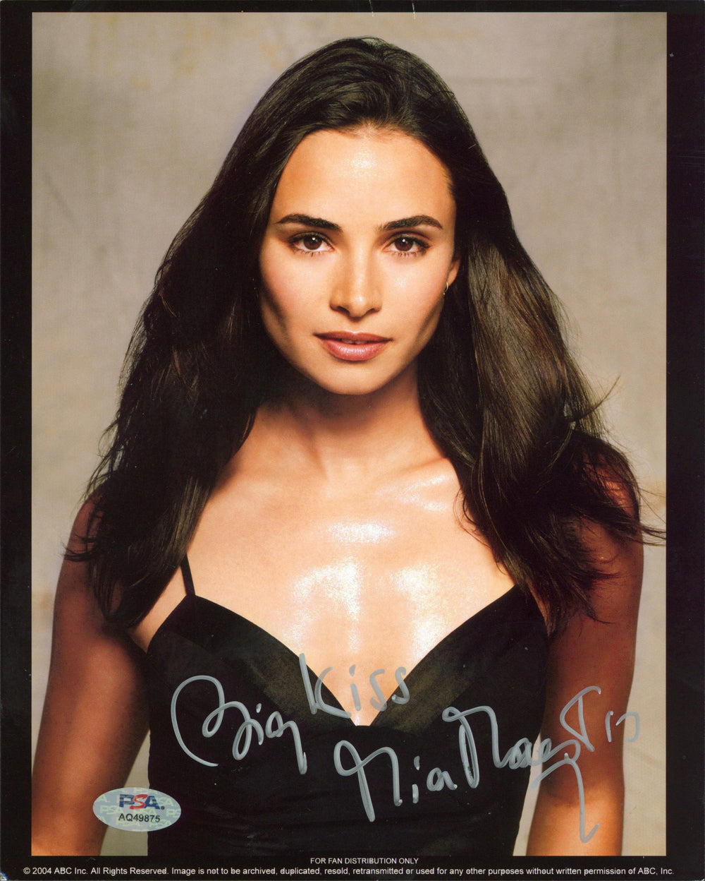 Mia Maestro Alias "Big Kiss" Authentic Signed 8x10 Photo PSA/DNA #AQ49875