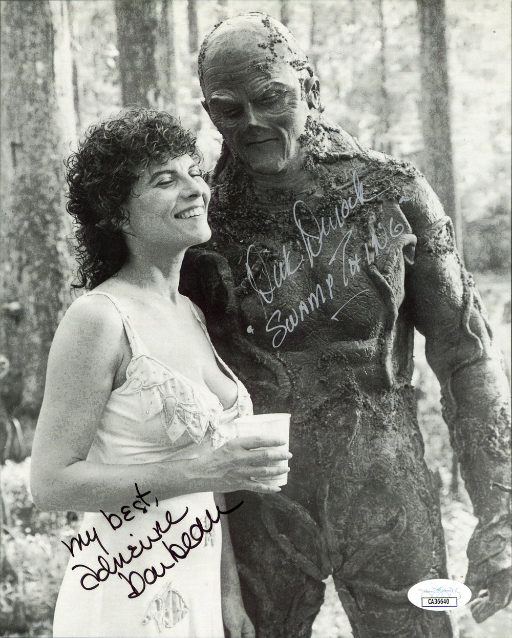 Adrienne Barbeau & Dick Durock "Swamp Thing" Signed 8x10 Photo JSA #CA36640