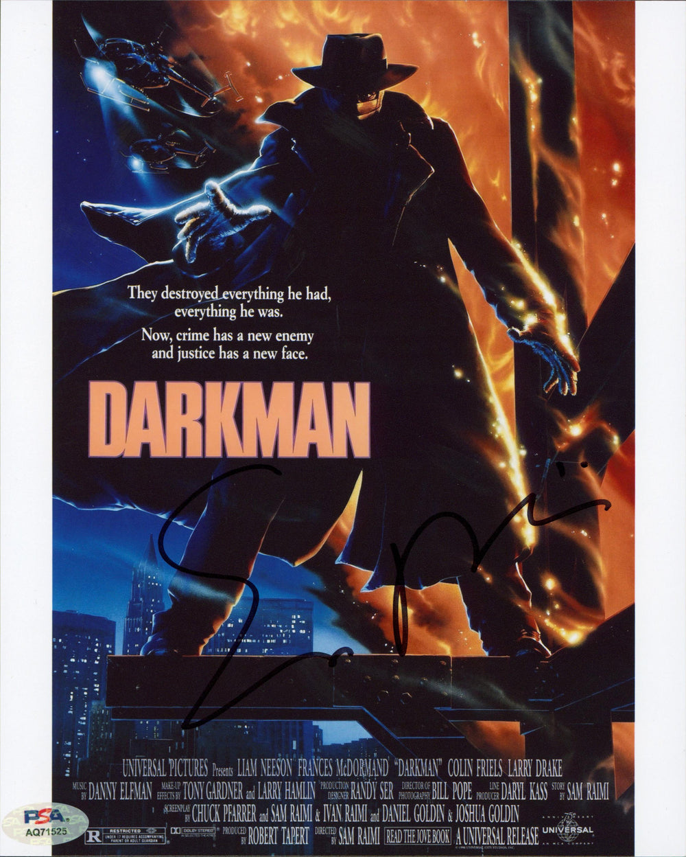Sam Raimi Darkman Authentic Signed 8x10 Vertical Photo PSA/DNA #AQ71525