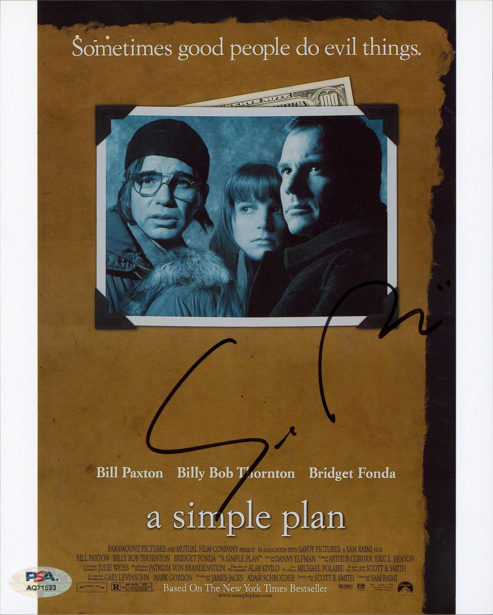 Sam Raimi A Simple Plan Authentic Signed 8x10 Vertical Photo PSA/DNA #AQ71523
