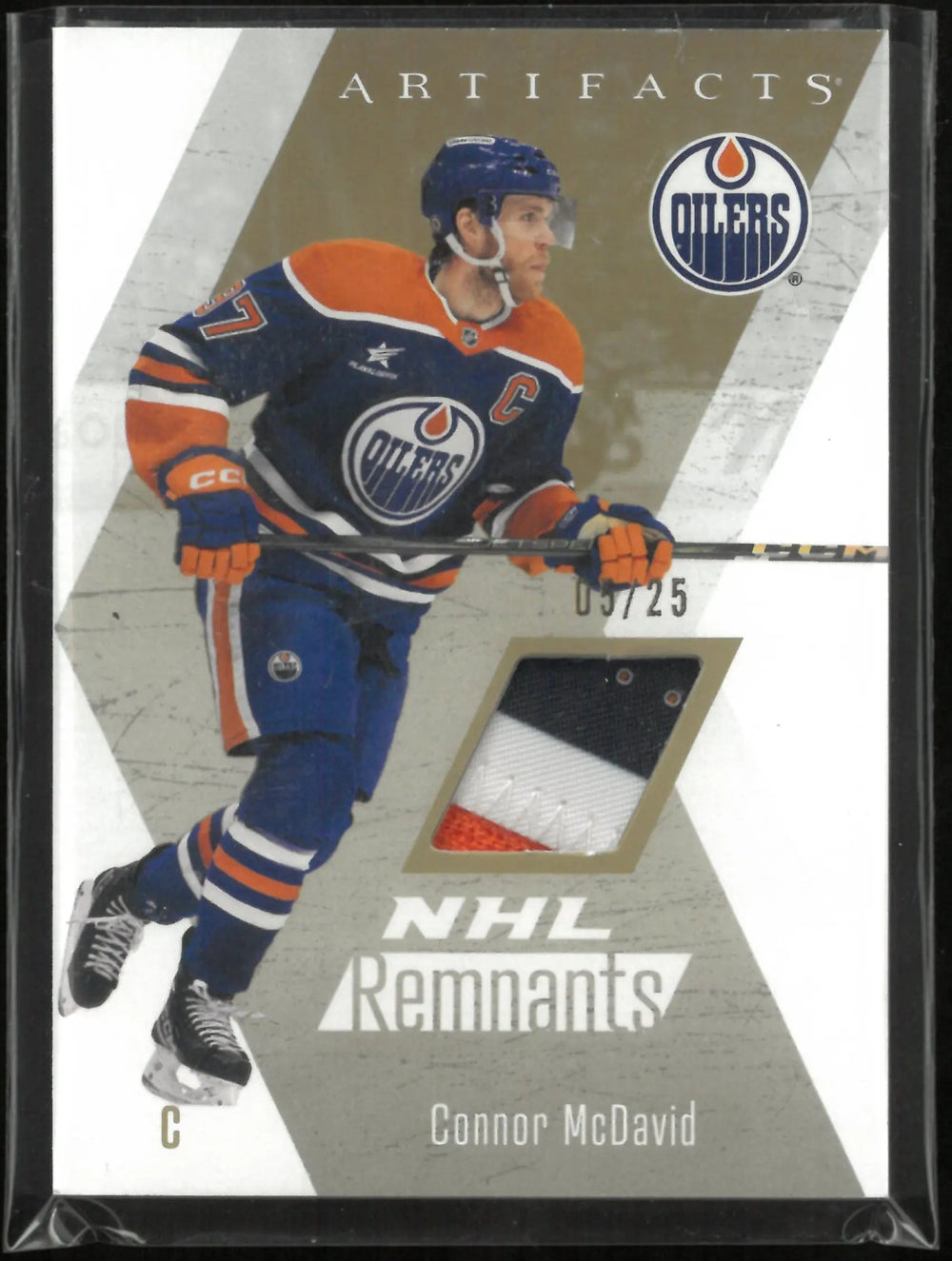 2026-26 Upper Deck Artifacts NHL Remnants Connor McDavid Premium Patch /25
