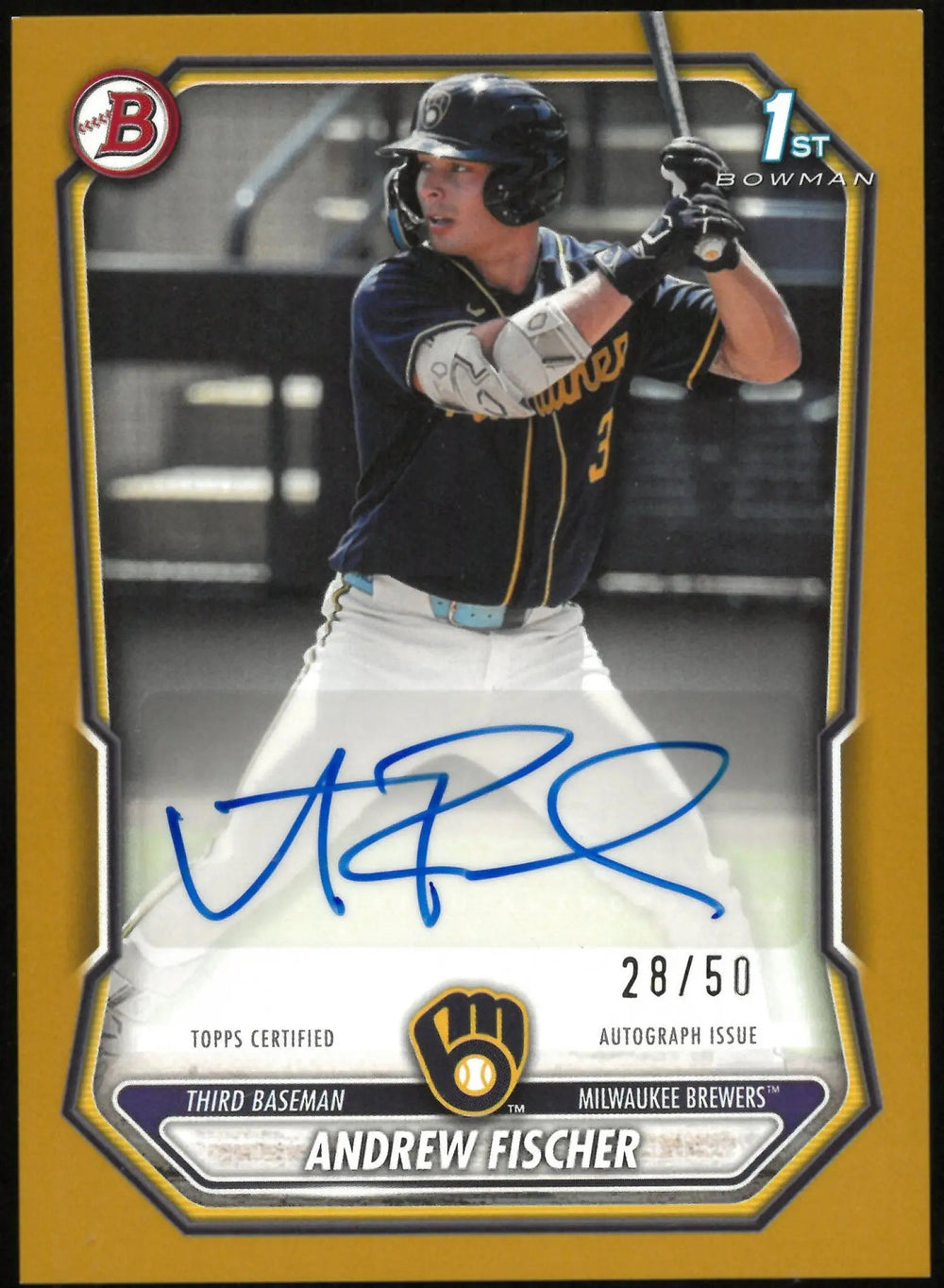 2026 Bowman 1st Gold Auto Andrew Fischer /50
