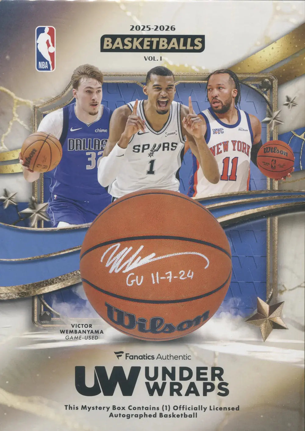2026 FANATICS UNDER WRAPS AUTOGRAPHED BASKETBALL VOLUME 1