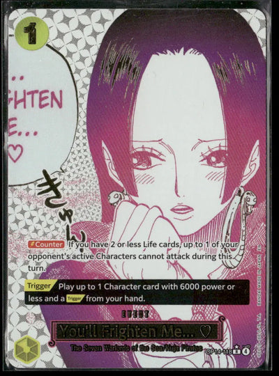 2026 One Piece The Azure Sea's Seven R Alternate Art You'll Frighten Me... OP14-118
