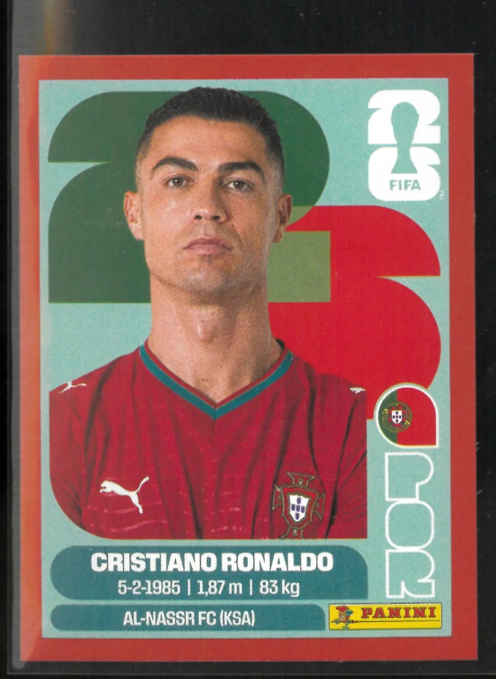 2026 Panini Stickers Cristiano Ronaldo Red