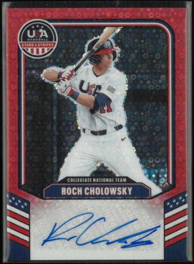 2026 Panini USA Baseball Stars & Stripes Autograph Roch Cholowsky Auto Red /25