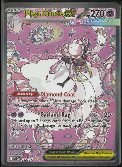 2026 Pokemon Ascended Heroes Mega Diancie ex Secret Illustration Rare 282/217