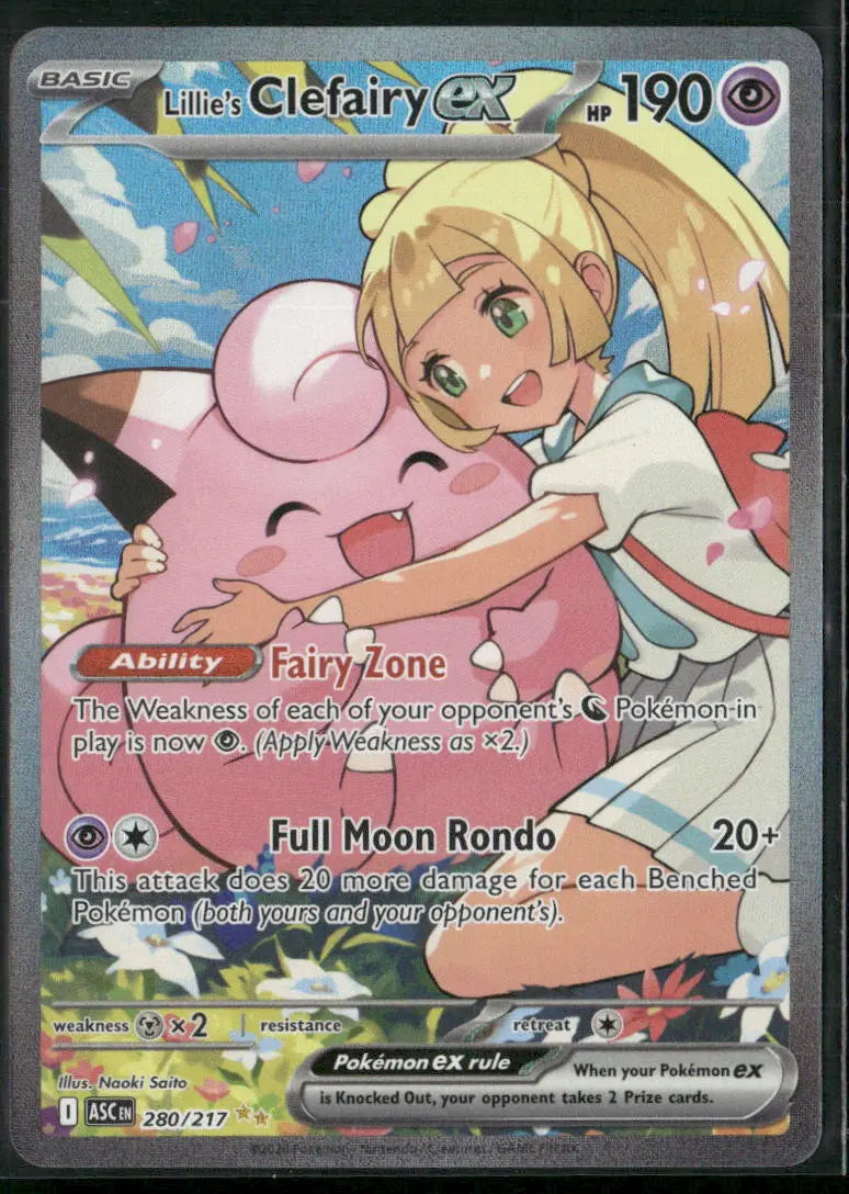 2026 Pokemon Ascended Heroes Special Illustration Rare Lillie's Clefairy ex 280/217