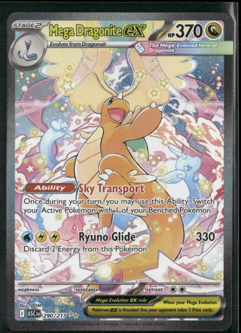 2026 Pokemon Ascended Heroes Special Illustration Rare Mega Dragonite ex 290/217