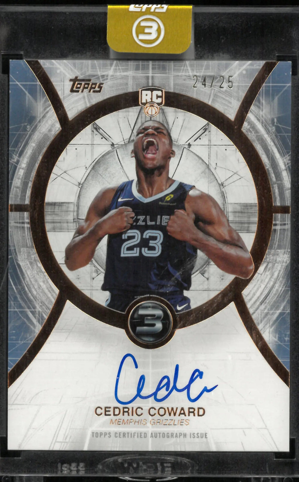 2026 Topps 3 Rookie Autograph Cedric Coward Auto RC