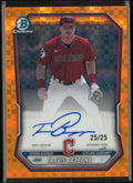 2026 Topps Bowman Chrome Autograph Travis Bazzana Auto Orange Checkers /25