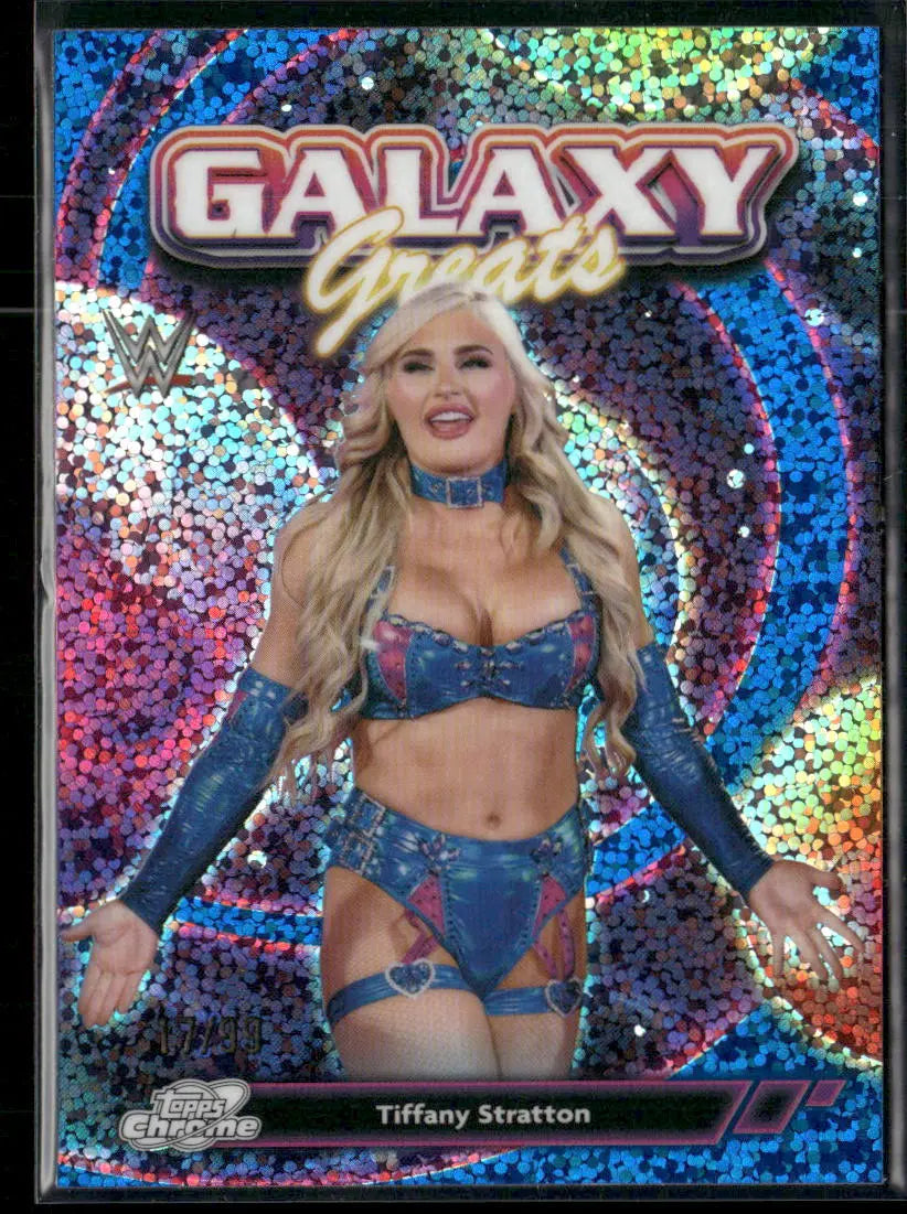 2026 Topps Cosmic Chrome Blue Galaxy Greats Tiffany Stratton /99