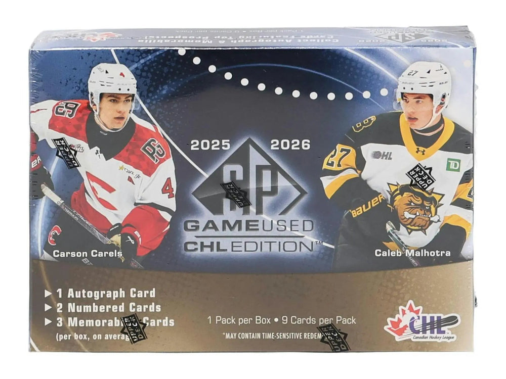 2026 Upper Deck CHL SP Game Used Hockey Hobby Box