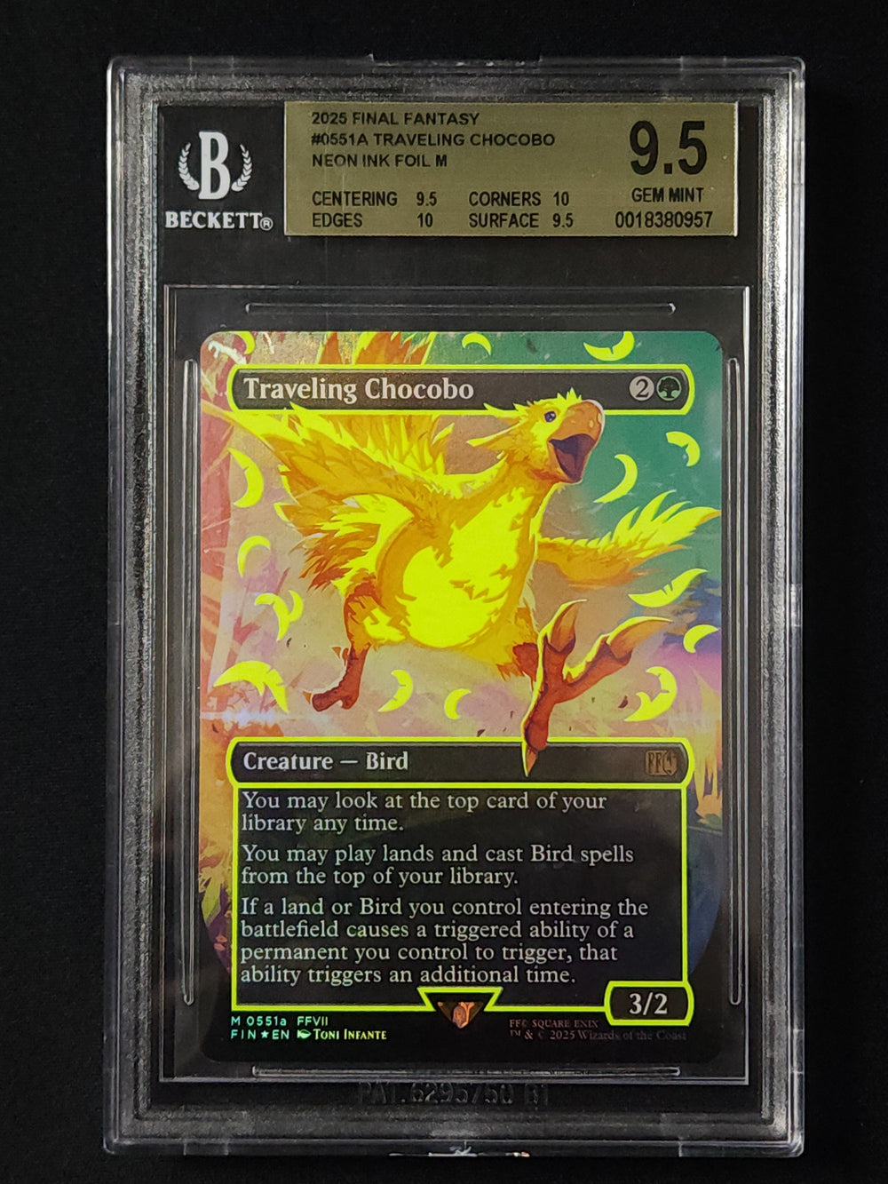 Traveling Chocobo (Neon Ink) (0551a) - BGS 9.5