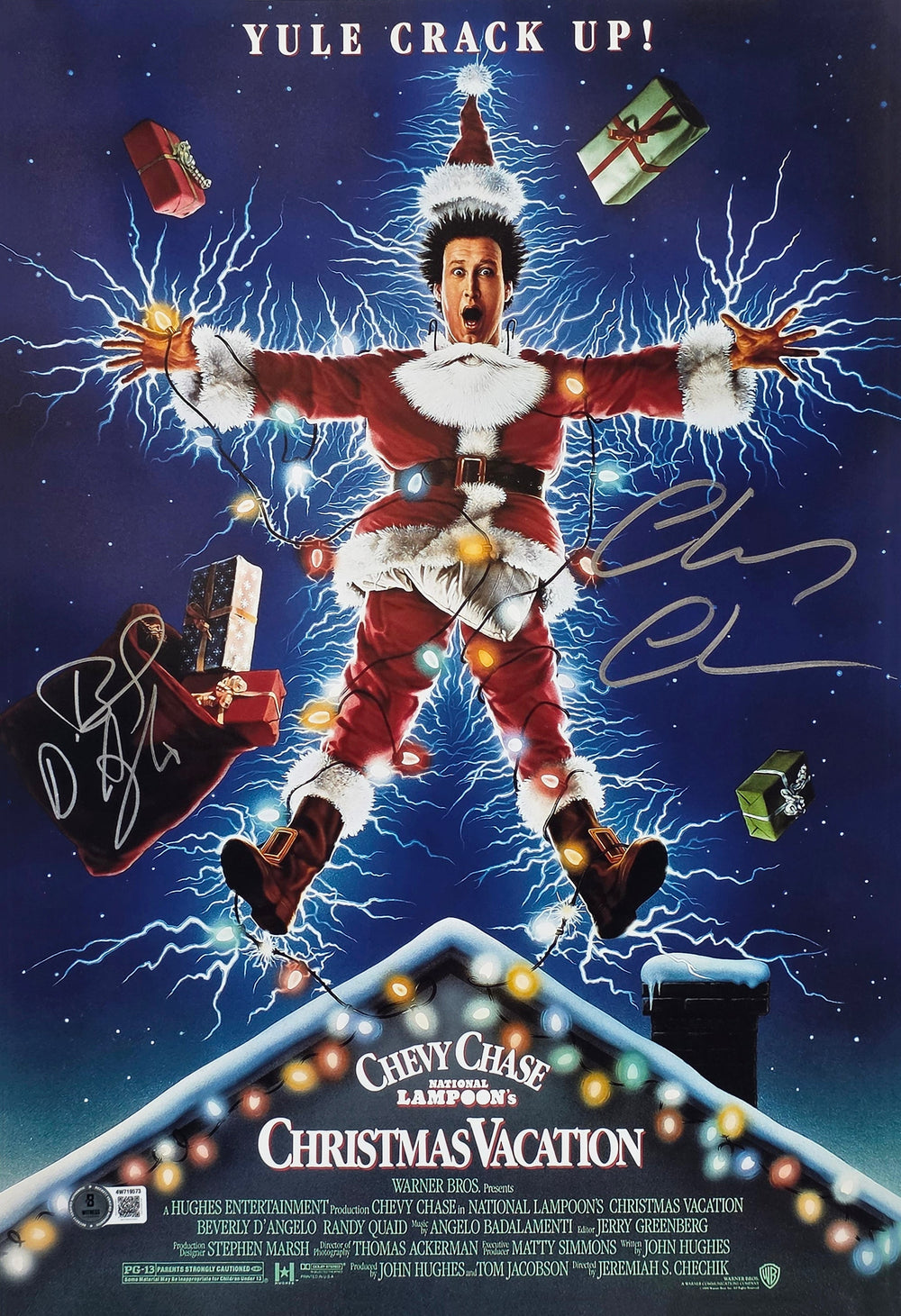 Chevy Chase & Beverly D'Angelo Christmas Vacation Signed 12x18 Photo BAS Wit 2