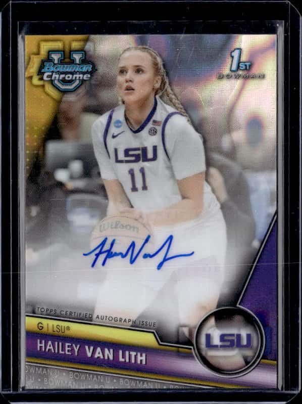 2023/24 Bowman University Hailey Van Lith #BCPA-HVL Autograph Lava Refractor /199