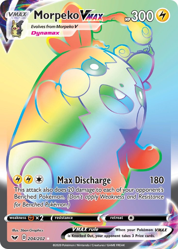 Morpeko VMAX (Secret) - 204/202 - (SWSH01: Sword & Shield Base Set)