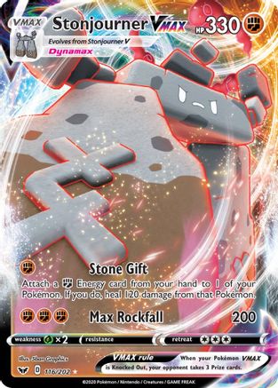 Stonjourner VMAX (116/202) - SWSH01 Sword & Shield Base Set Holofoil