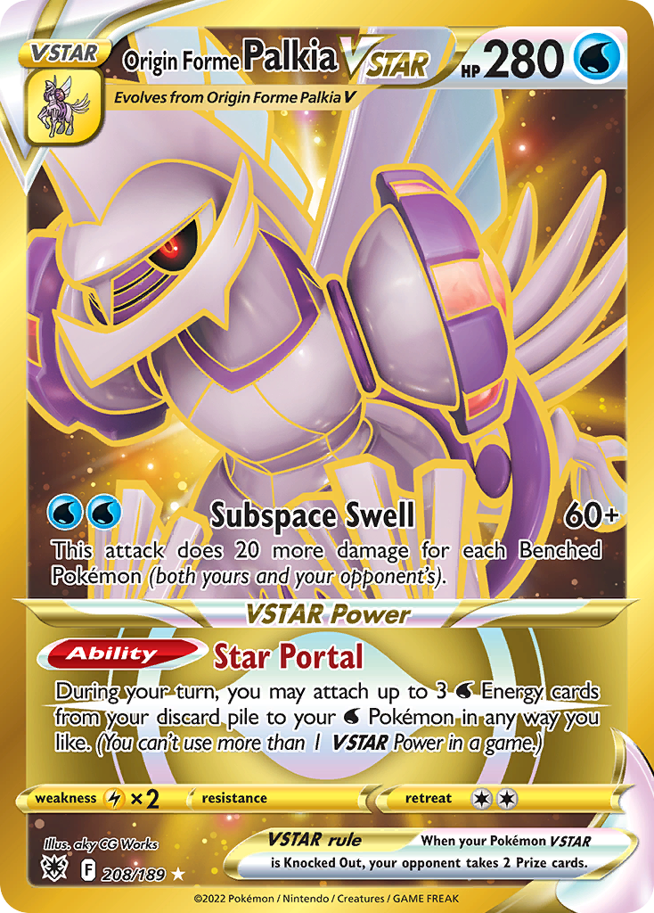 Origin Forme Palkia Vstar 208 189 Astral Radiance Holofoil