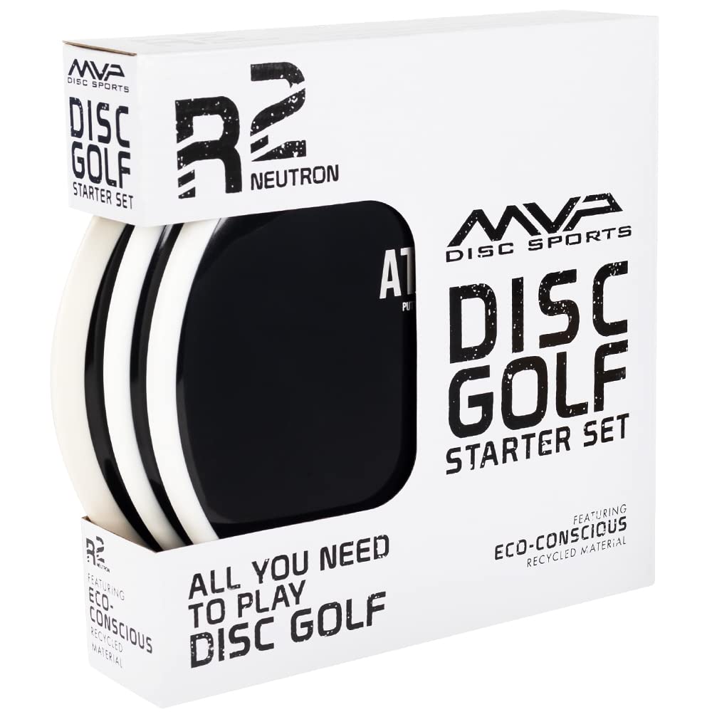 MVP Disc Sports 3-Disc R2 Neutron Disc Golf Starter Set (Colors and Models May Vary)